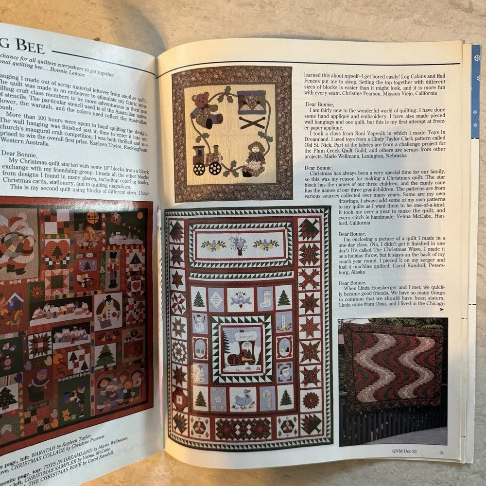 Quilter's Newsletter Magazine October 1993  Number 258 Vintage Grannycore‎ Fall